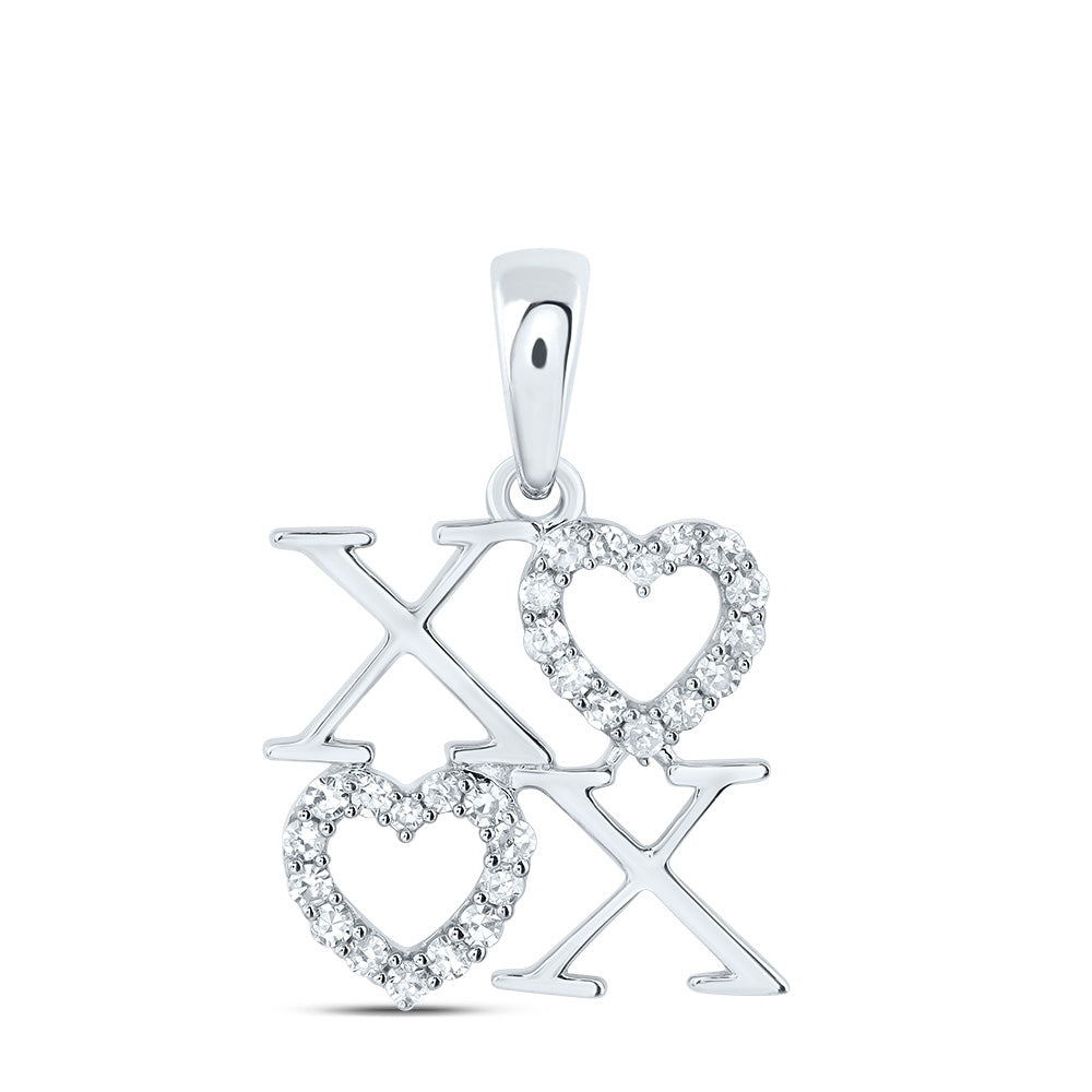 1/8CTW-NAT DIA CN GIFT HEART PENDANT Daisy Joyeria