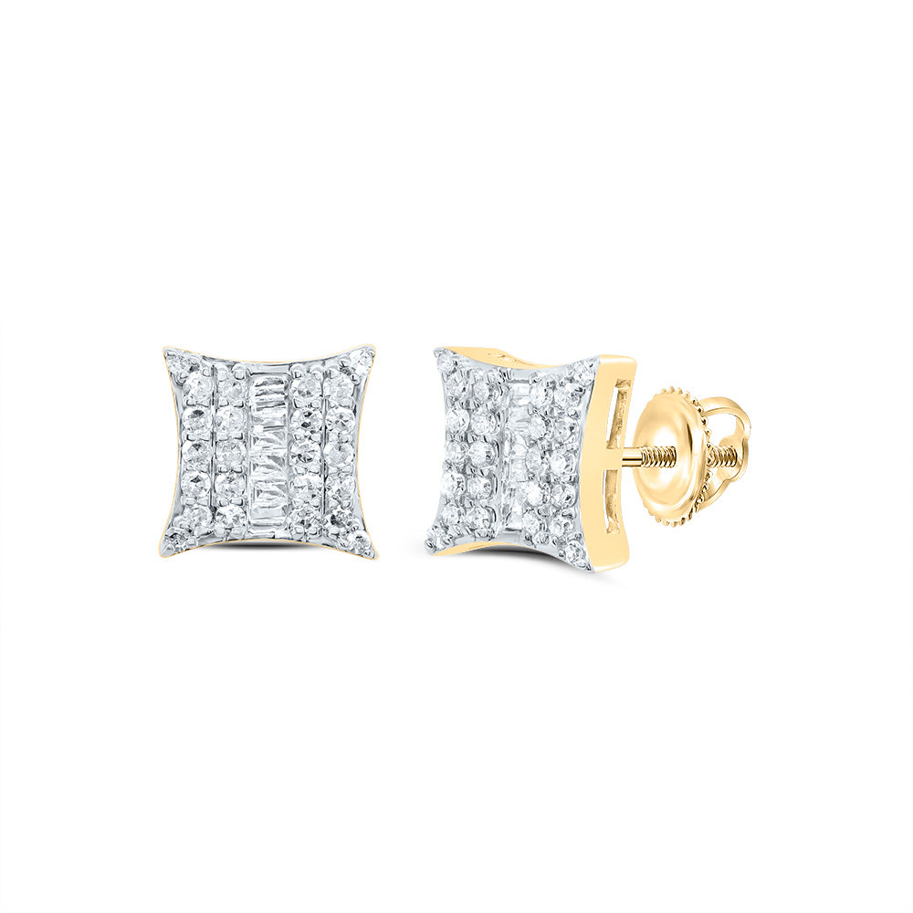 1/3CTW-NAT DIA P1 GIFT SQUARE STUD EARRING Daisy Joyeria