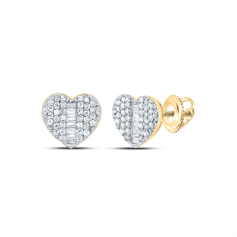 3/8CTW-NAT DIA P1 GIFT HEART EARRINGS Daisy Joyeria
