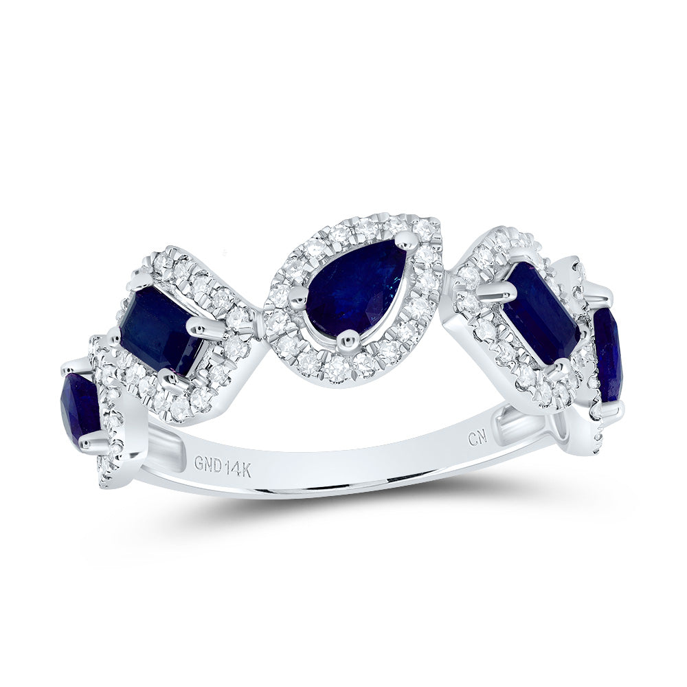 1/3CTW-NAT DIA CN 3/4CTW PS-BS 1/2CTW EM-BS NAT GEM FASHION RING 7 Daisy Joyeria