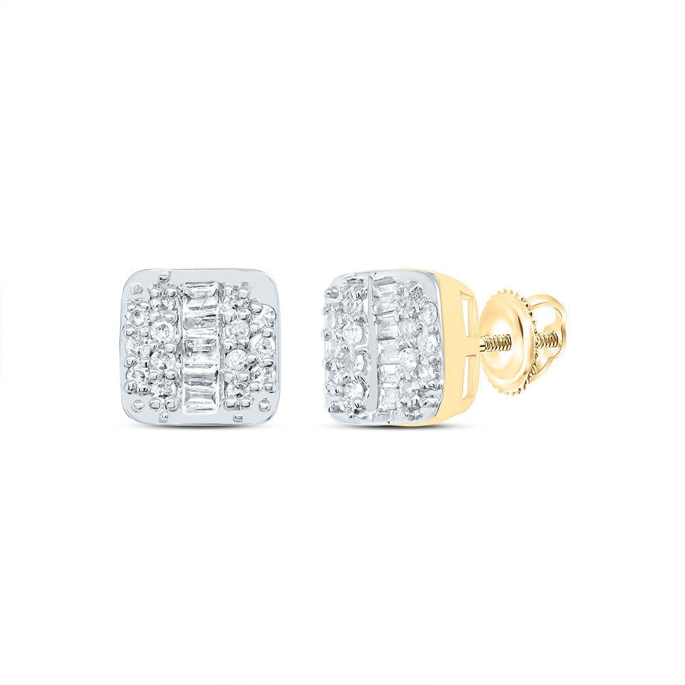 1/8CTW-NAT DIA P1 GIFT CUSHION STUD EARRING Daisy Joyeria