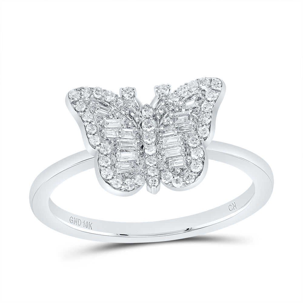 1/5CTW-NAT DIA CN FASHION BUTTERFLY RING 7 Daisy Joyeria