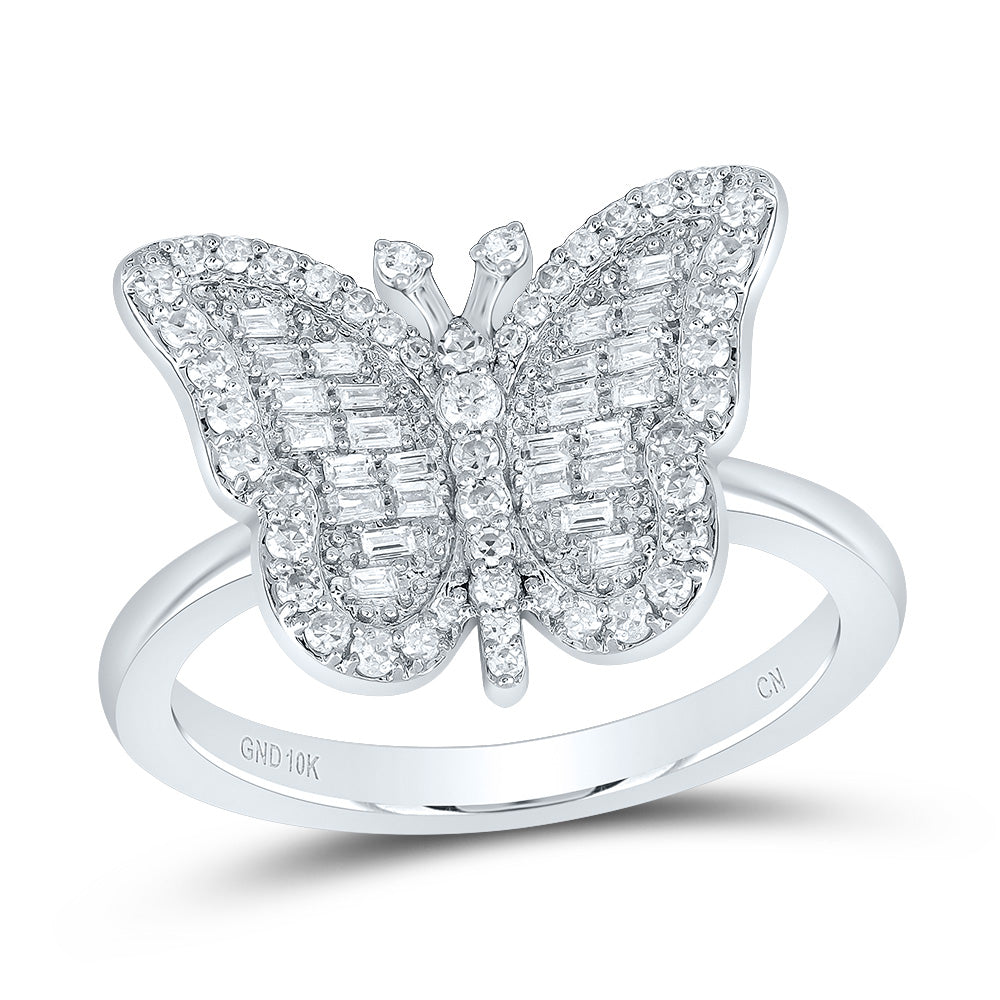 1/3CTW-NAT DIA CN FASHION BUTTERFLY RING 7 Daisy Joyeria
