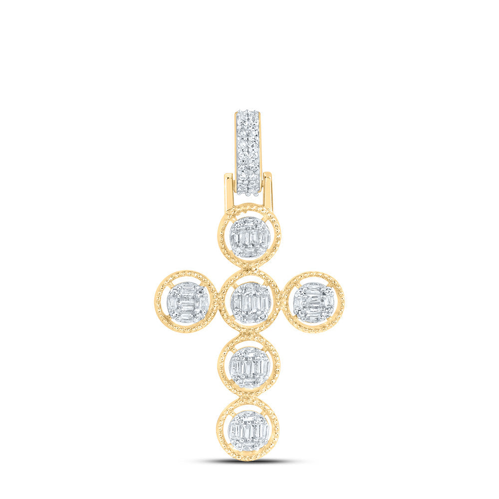 1/3CTW-NAT DIA NK FASHION CROSS PENDANT Daisy Joyeria