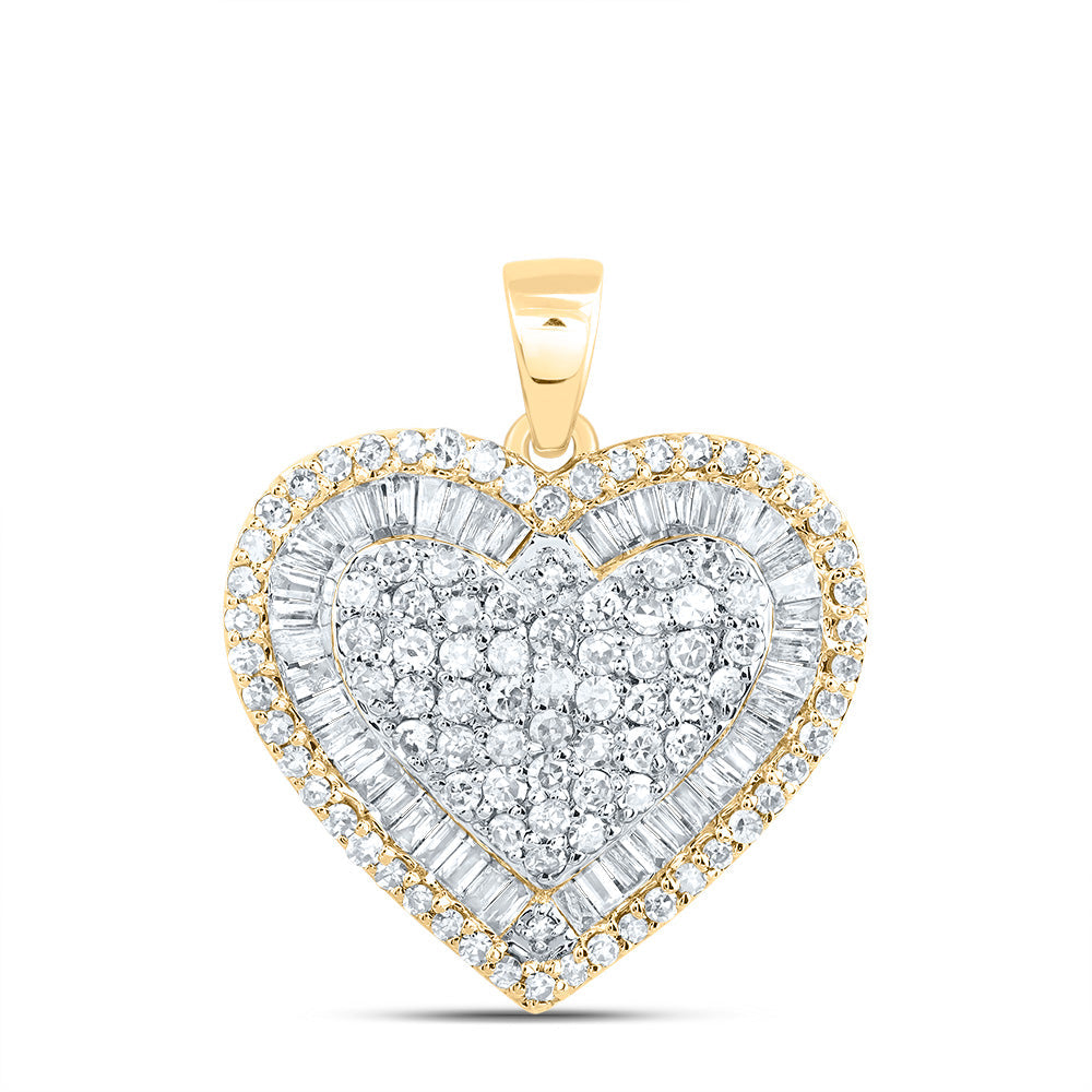 1CTW NAT DIA NK FASHION HEART PENDANT Daisy Joyeria