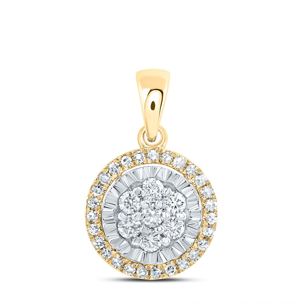 1/3CTW-NAT DIA NK FASHION ROUND PENDANT Daisy Joyeria