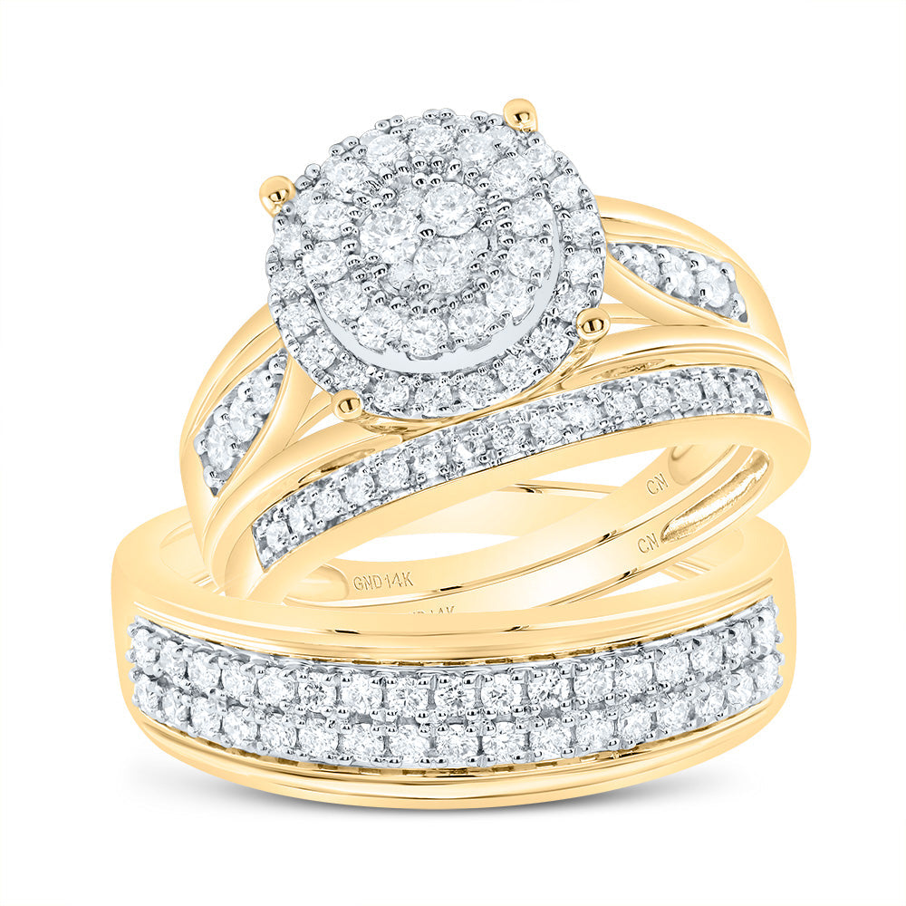 1CTW-DIA CN  ROUND TRIO SET 7 Daisy Joyeria