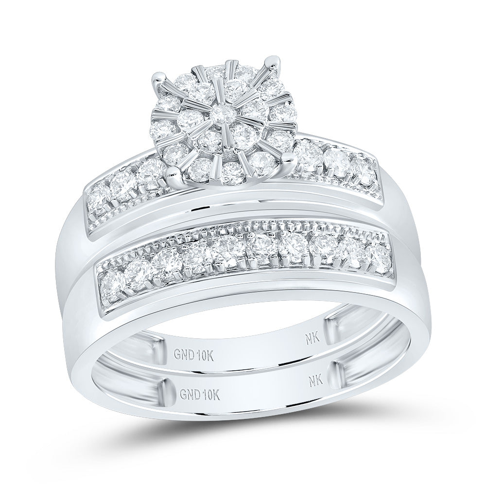 7/8CTW-DIA NK ROUND TRIO SET 7 Daisy Joyeria