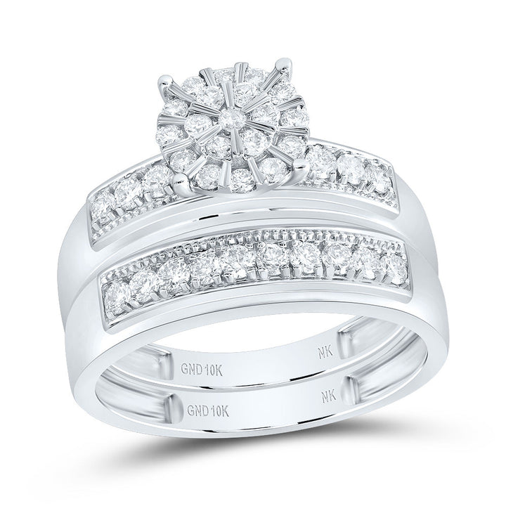 7/8CTW-DIA NK ROUND TRIO SET 7 Daisy Joyeria