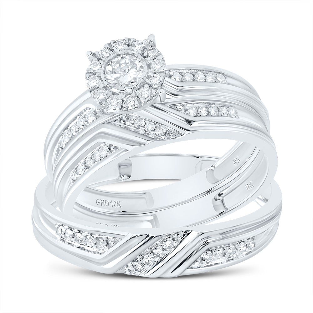 3/8CTW-DIA NK ROUND TRIO SET 7 Daisy Joyeria