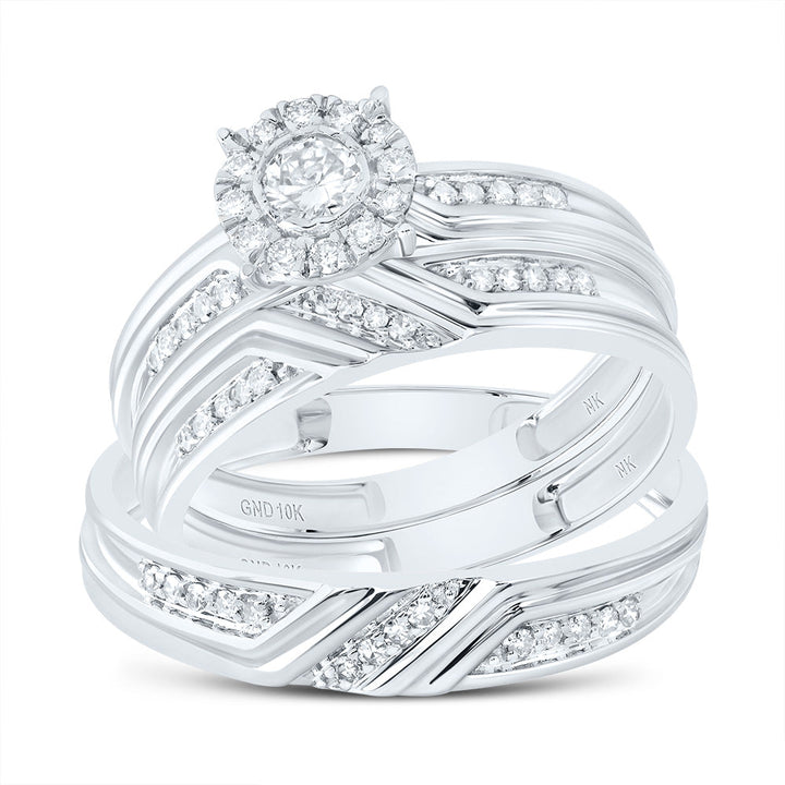 3/8CTW-DIA NK ROUND TRIO SET 7 Daisy Joyeria