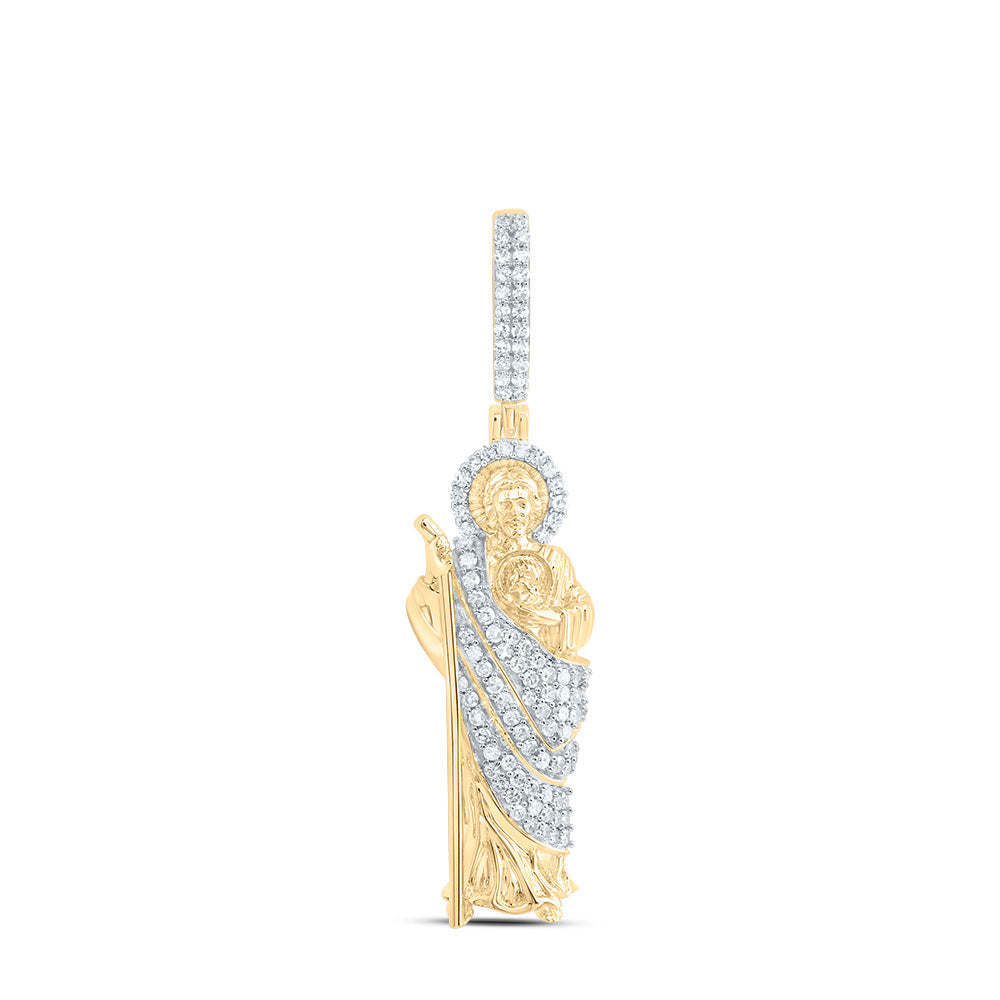1/2CTW-DIA NK ST.JUDE MENS CHARM Daisy Joyeria