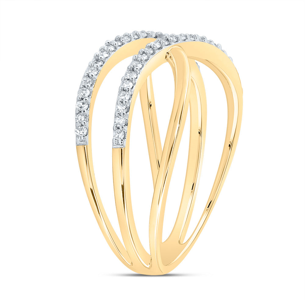 1/5CTW-DIA CN CRISS-CROSS FASHION RING 7 Daisy Joyeria