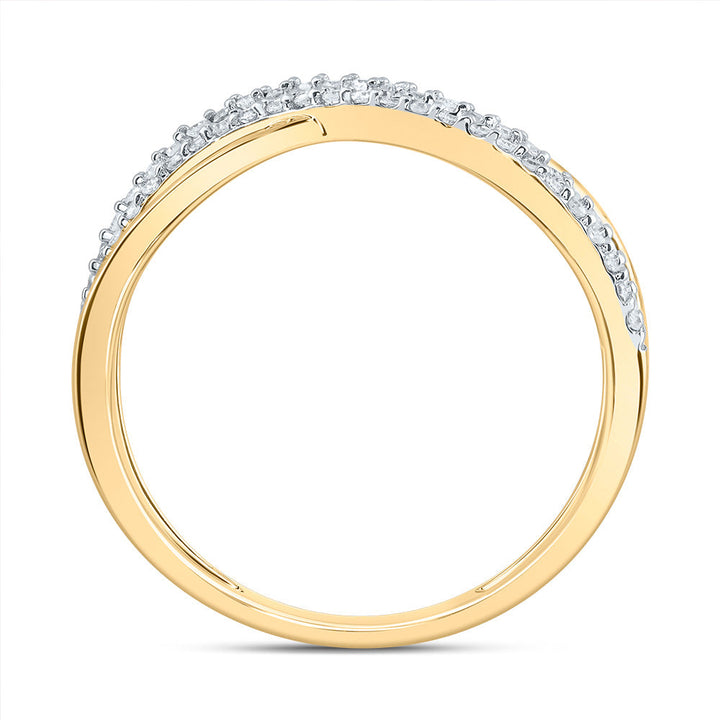 1/5CTW-DIA CN CRISS-CROSS FASHION RING 7 Daisy Joyeria