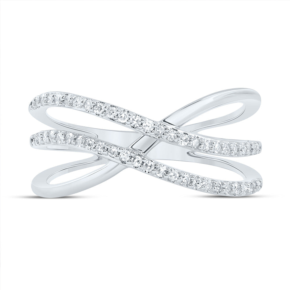 1/5CTW-DIA CN CRISS-CROSS FASHION RING 7 Daisy Joyeria