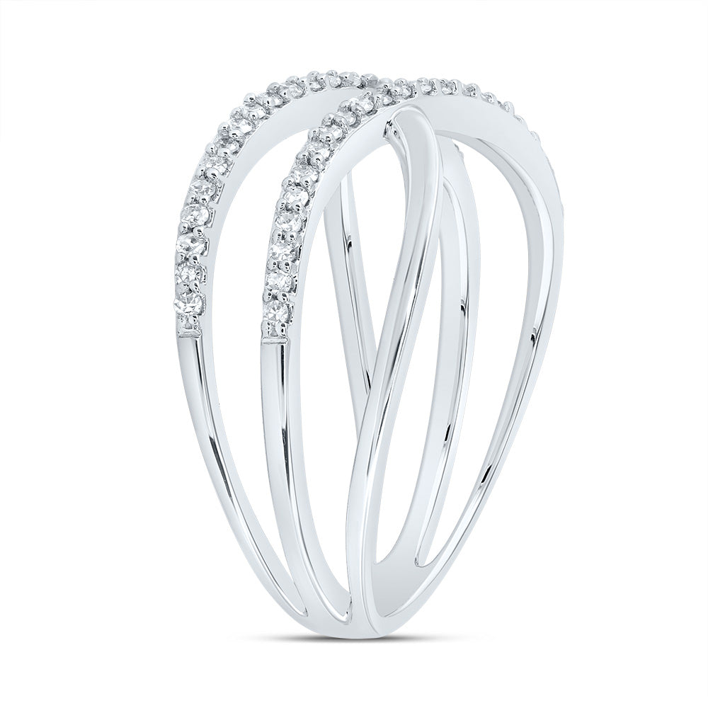 1/5CTW-DIA CN CRISS-CROSS FASHION RING 7 Daisy Joyeria