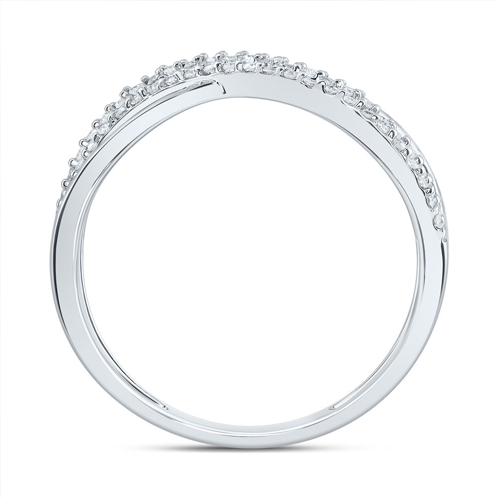 1/5CTW-DIA CN CRISS-CROSS FASHION RING 7 Daisy Joyeria