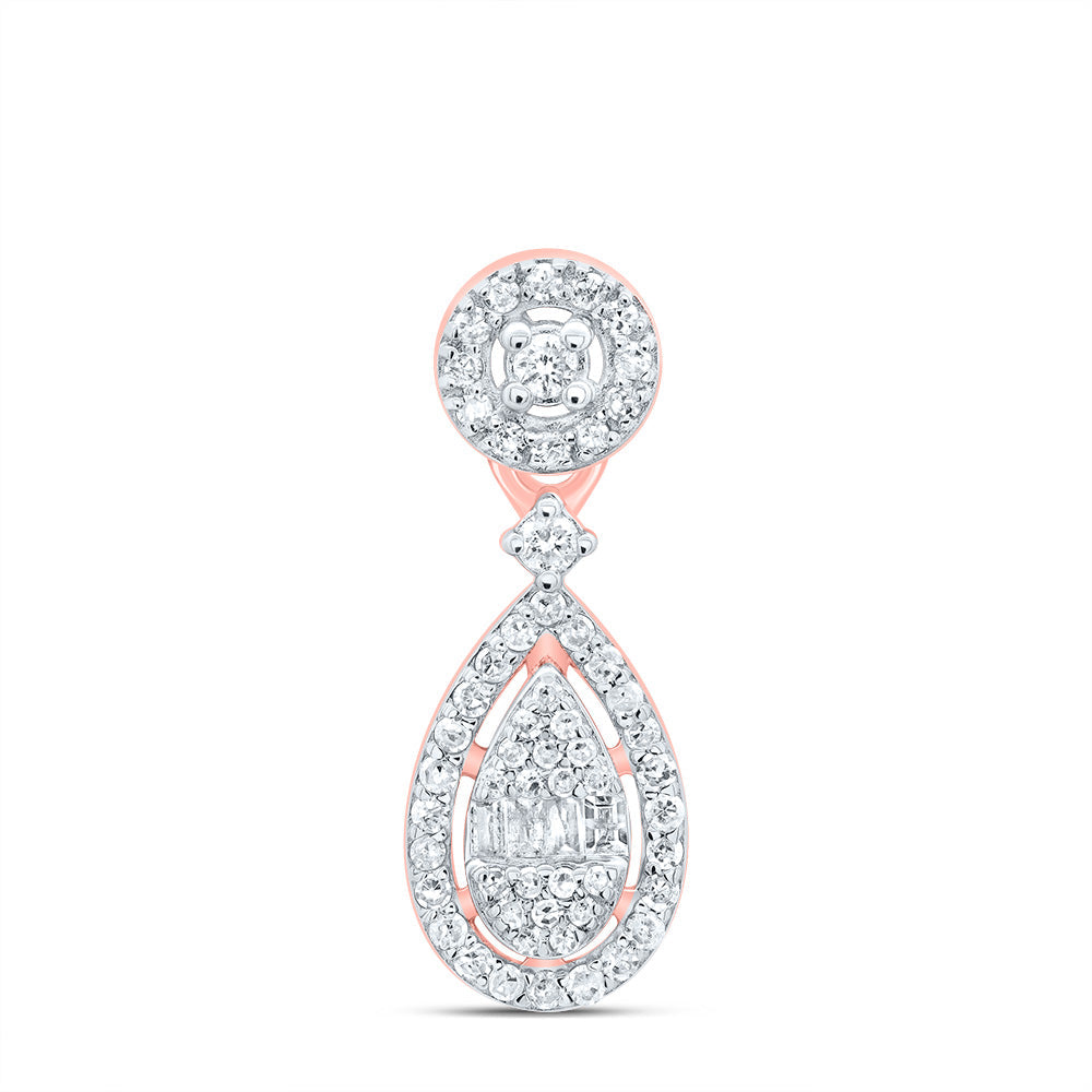 1/4CTW-NAT DIA P1 GIFT PEAR PENDANT Daisy Joyeria
