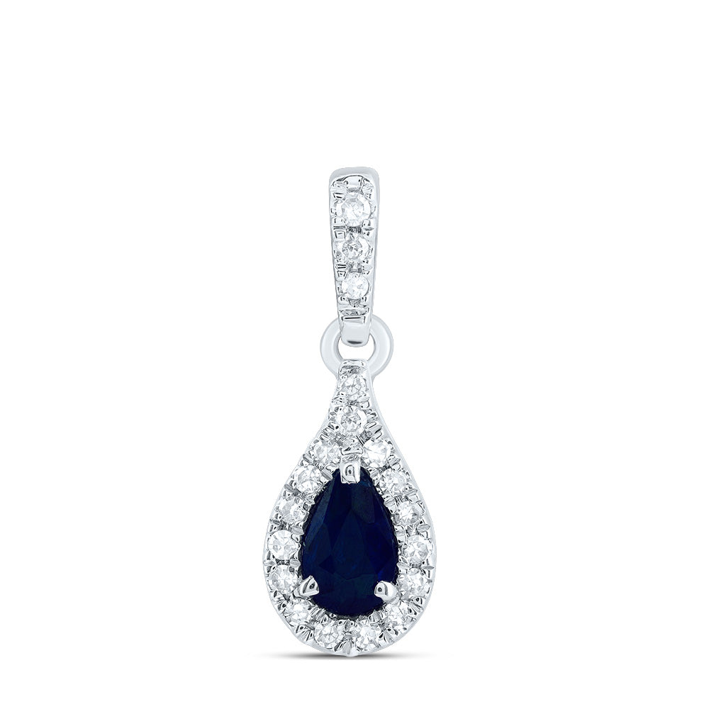 1/12CTW-DIA CN 5X3MM PS-BS NAT GEM PEAR PENDANT Daisy Joyeria