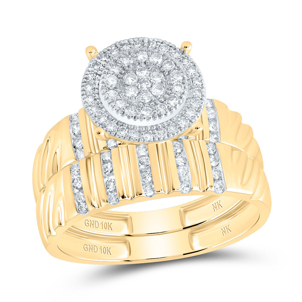 1/2CTW-DIA NK ROUND TRIO SET 7 Daisy Joyeria