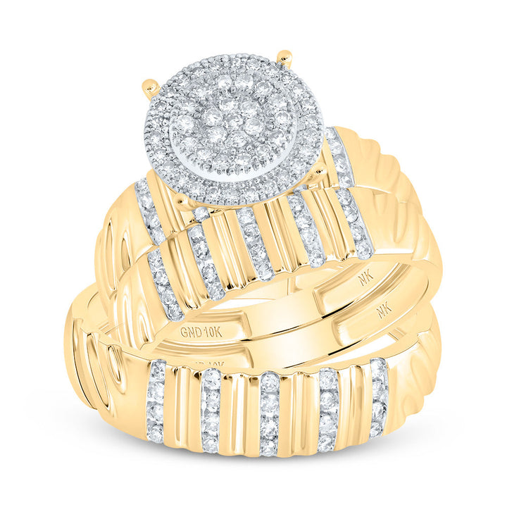 1/2CTW-DIA NK ROUND TRIO SET 7 Daisy Joyeria