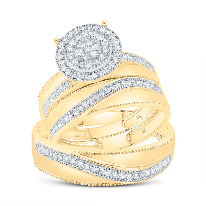 5/8CTW-DIA NK ROUND TRIO SET 7 Daisy Joyeria