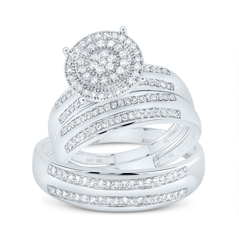 5/8CTW-DIA NK ROUND TRIO SET 7 Daisy Joyeria