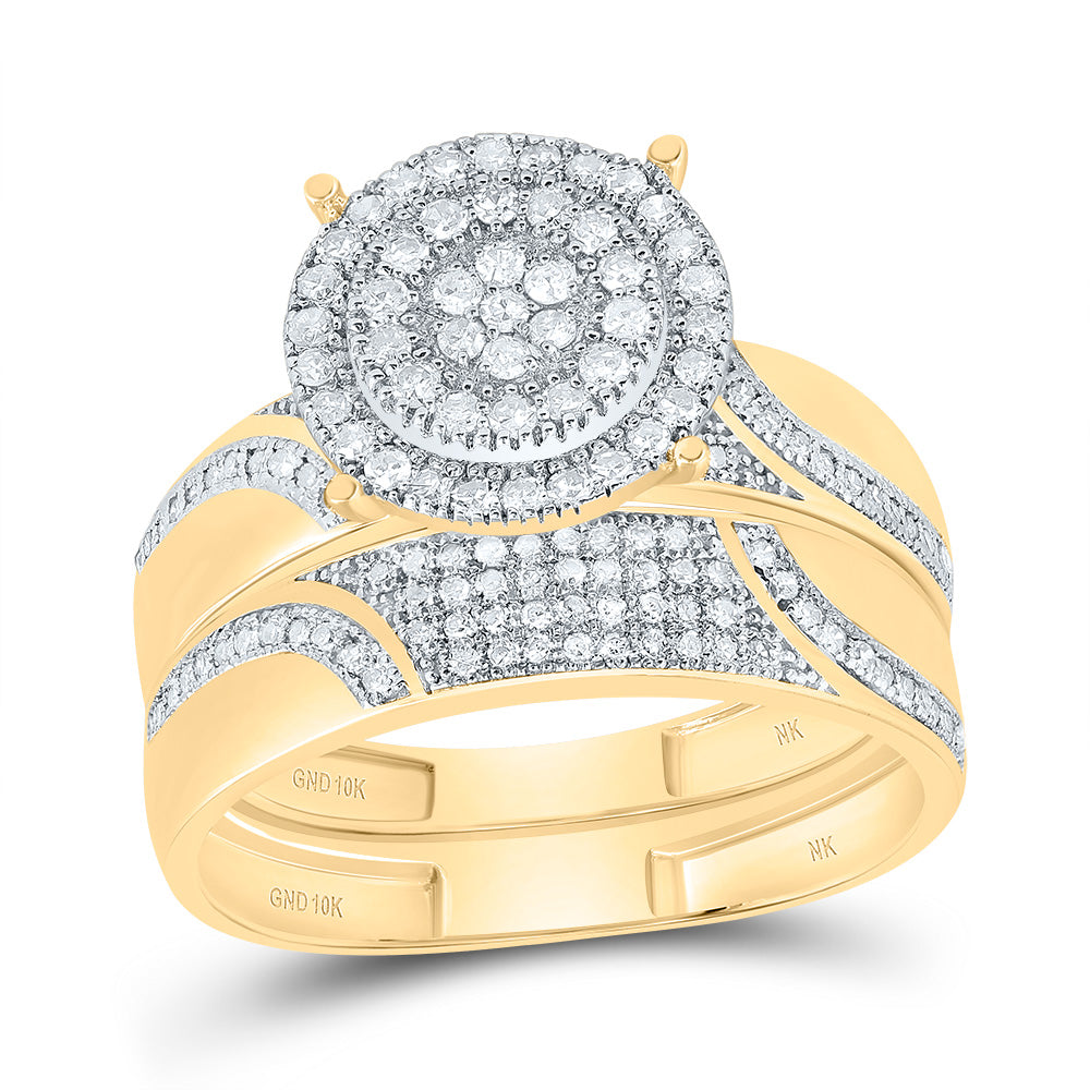 7/8CTW-DIA NK ROUND TRIO SET 7 Daisy Joyeria