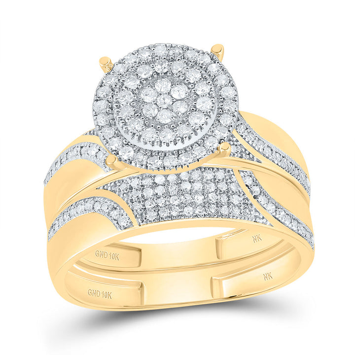 7/8CTW-DIA NK ROUND TRIO SET 7 Daisy Joyeria