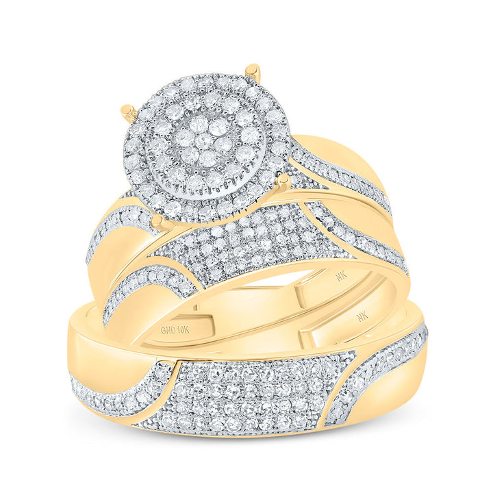 7/8CTW-DIA NK ROUND TRIO SET 7 Daisy Joyeria