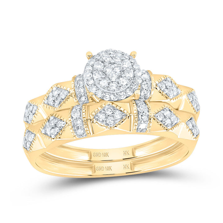 3/8CTW-DIA NK ROUND TRIO SET 7 Daisy Joyeria