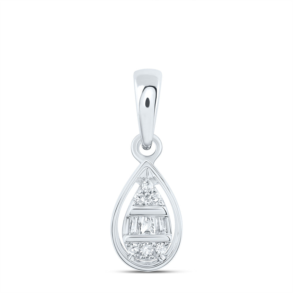 1/20CTW-DIA NK GIFT PEAR PENDANT Daisy Joyeria