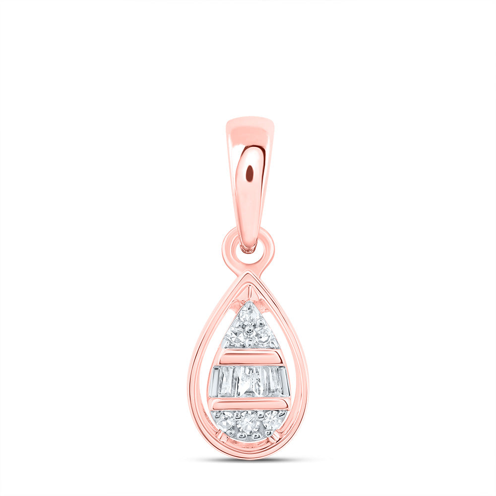 1/20CTW-DIA NK GIFT PEAR PENDANT Daisy Joyeria