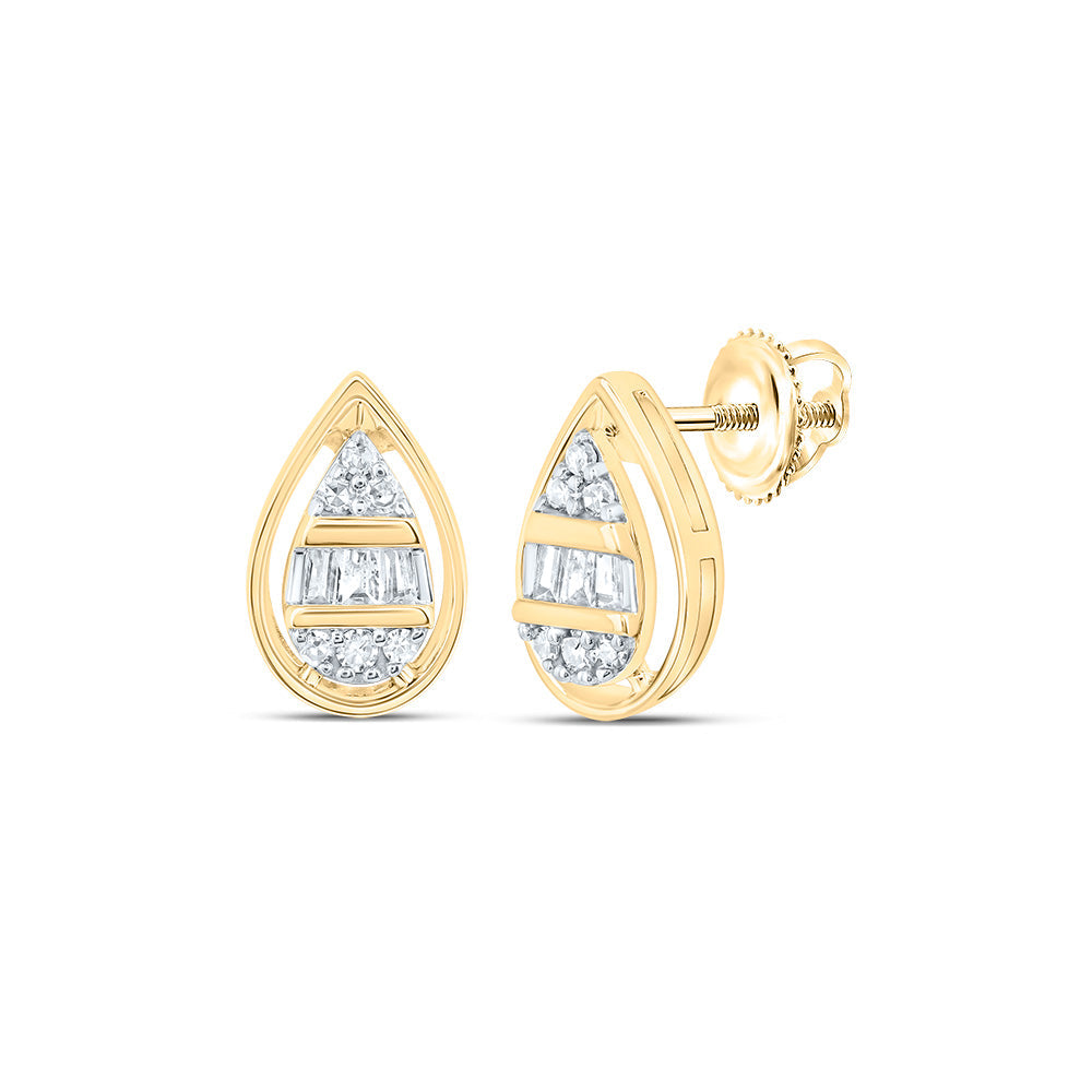 1/10CTW-DIA NK GIFT PEAR STUD EARRING Daisy Joyeria