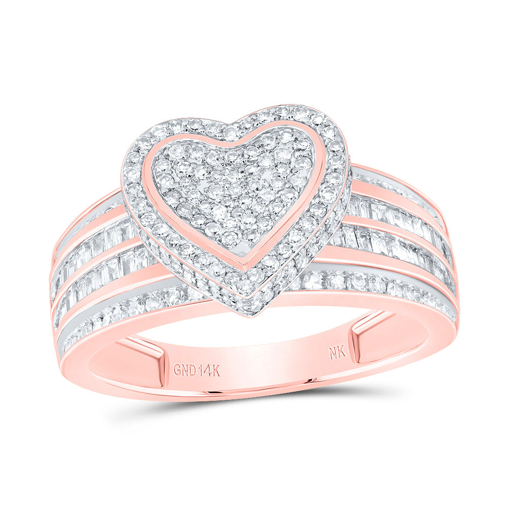 5/8CTW-NAT DIA NK FASHION HEART RING 7 Daisy Joyeria