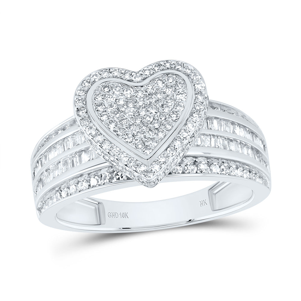 7/8CTW-NAT DIA NK FASHION HEART RING 7 Daisy Joyeria