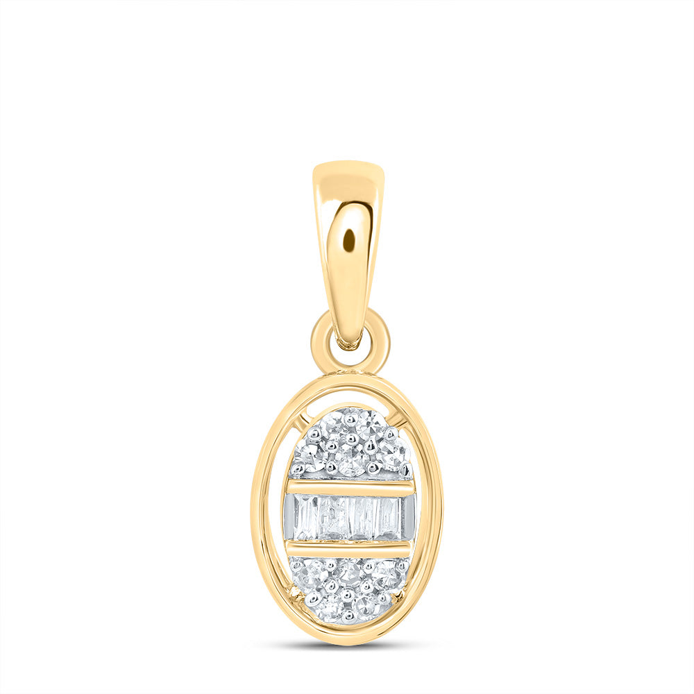 1/12CTW-DIA NK GIFT OVAL PENDANT Daisy Joyeria