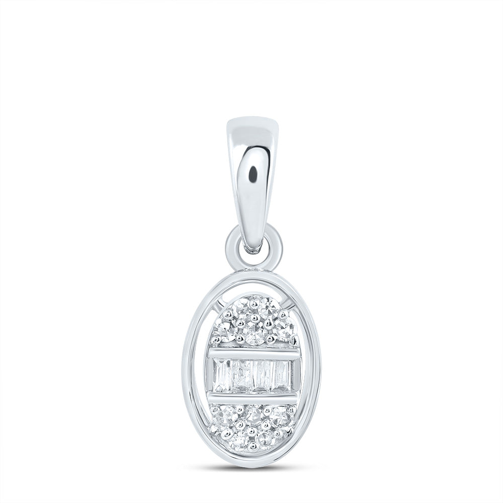 1/12CTW-DIA NK GIFT OVAL PENDANT Daisy Joyeria