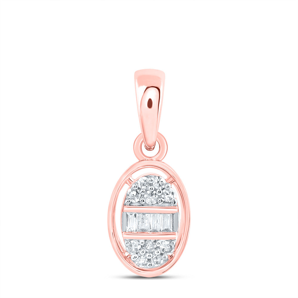 1/12CTW-DIA NK GIFT OVAL PENDANT Daisy Joyeria