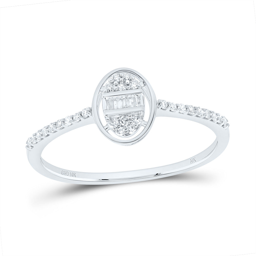 1/6CTW-DIA NK GIFT OVAL RING 7 Daisy Joyeria