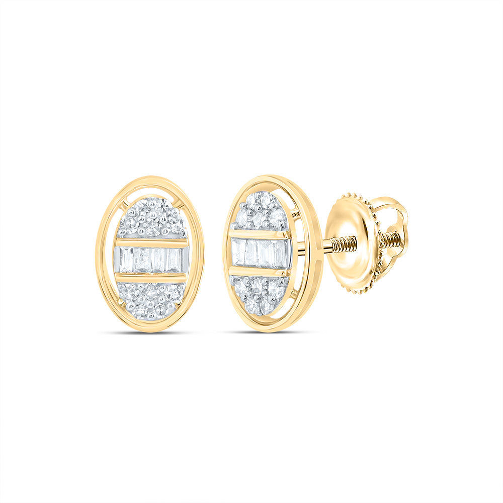 1/5CTW-DIA NK GIFT OVAL STUD EARRING Daisy Joyeria