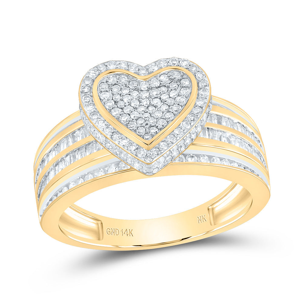 1 1/3CTW-NAT DIA NK FASHION HEART RING 7 Daisy Joyeria