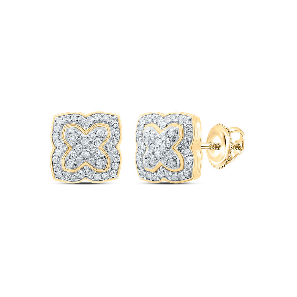 1/3CTW-DIA P1 GIFT CLOVER STUD EARRING Daisy Joyeria