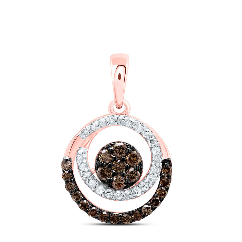 1/3CTW-DIA P1 GIFT COGNAC NATURAL ROUND PENDANT Daisy Joyeria