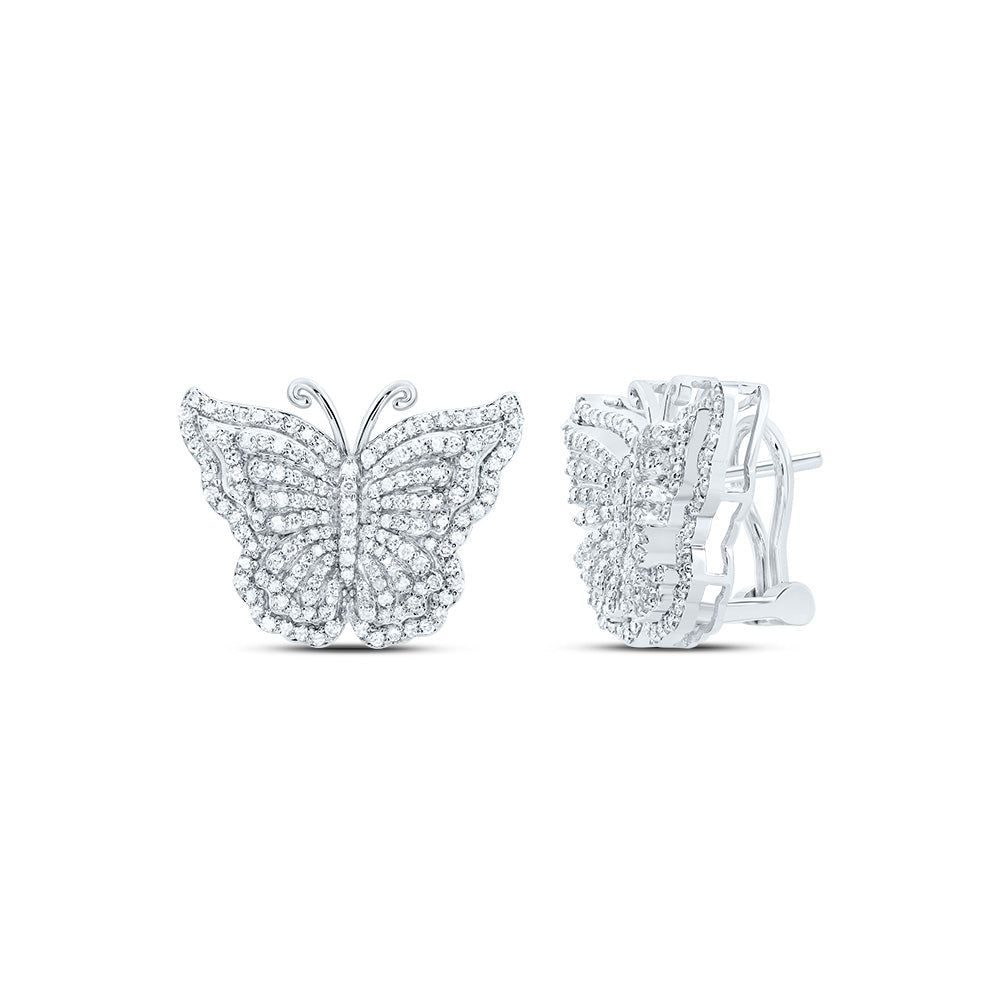 1 CTW-DIA NK FASHION BUTTERFLY EARRING Daisy Joyeria