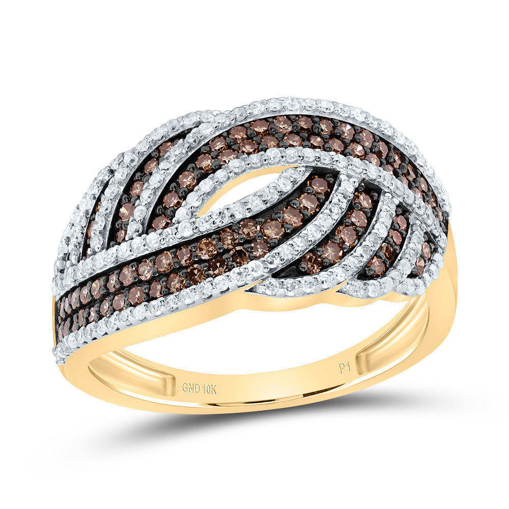 3/4CTW-NAT DIA P1 GIFT COGNAC NATURAL LADIES RING 7 Daisy Joyeria