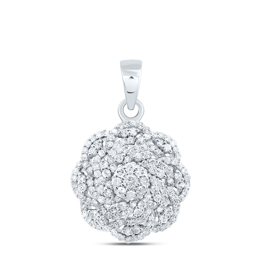 1/2CTW-NAT DIA P1 GIFT FLOWER PENDANT Daisy Joyeria