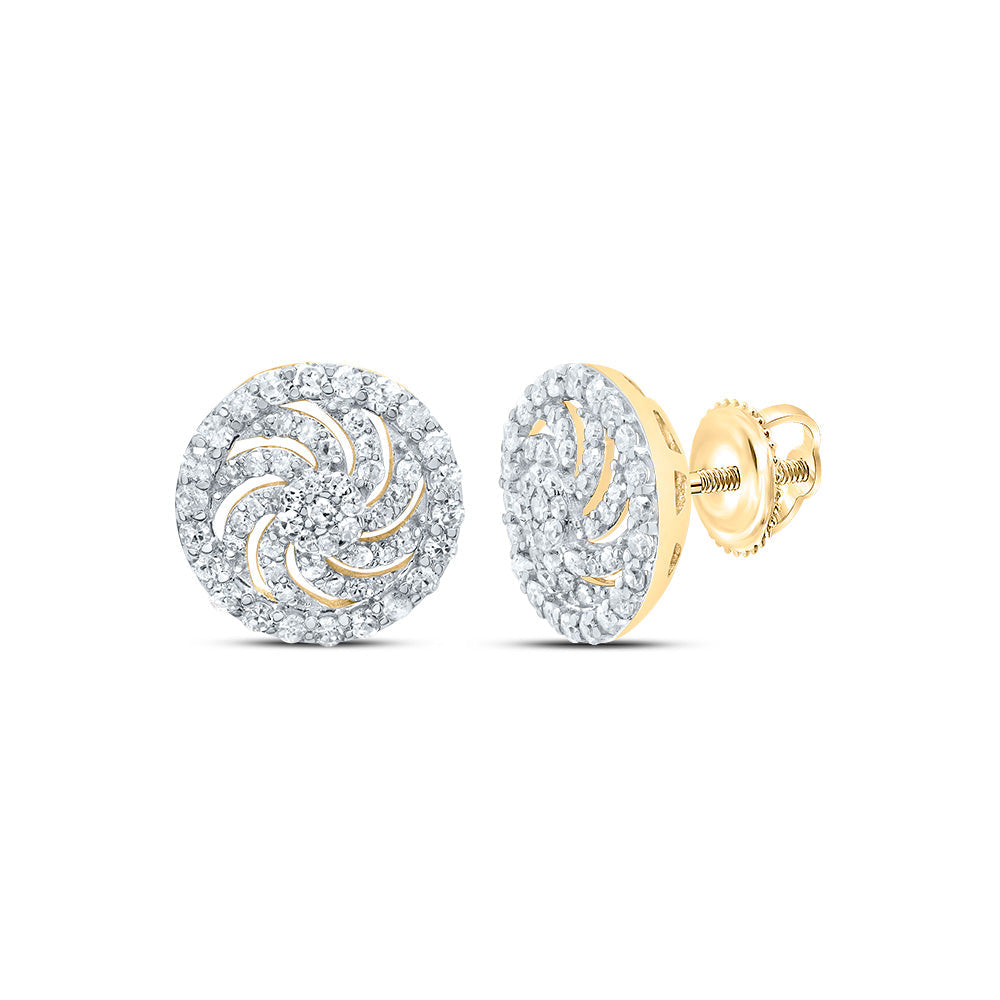 1/3CTW-DIA P1 GIFT FLOWER STUD  EARRING Daisy Joyeria