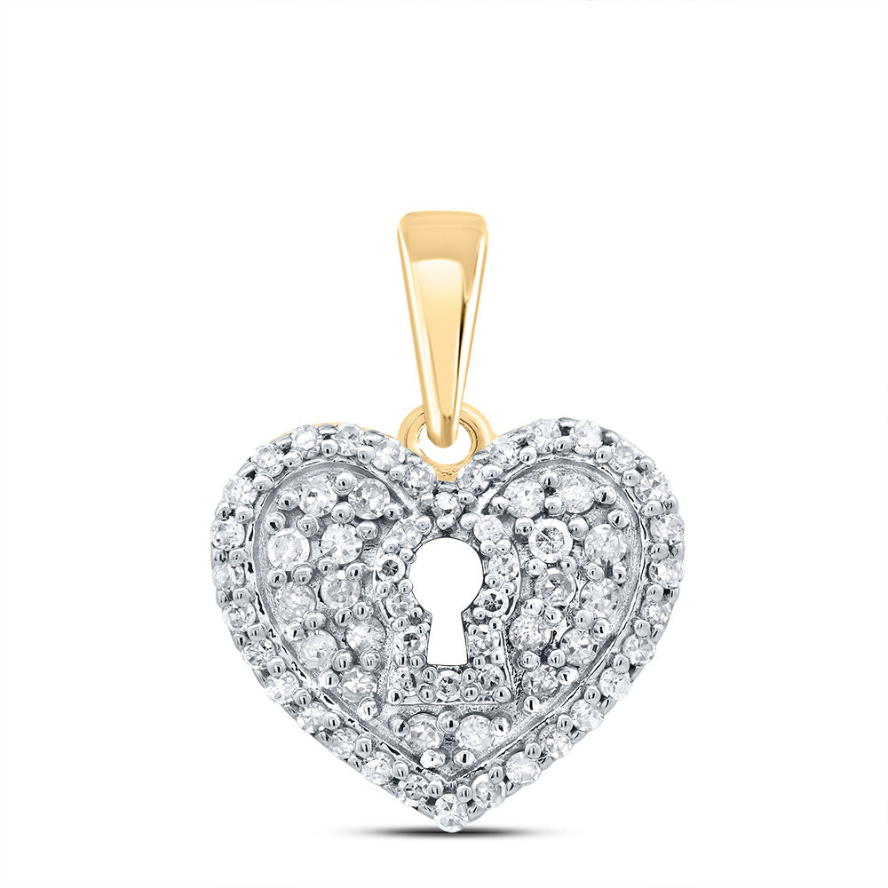 3/8CTW-NAT DIA P1 GIFT  HEART PENDANT Daisy Joyeria