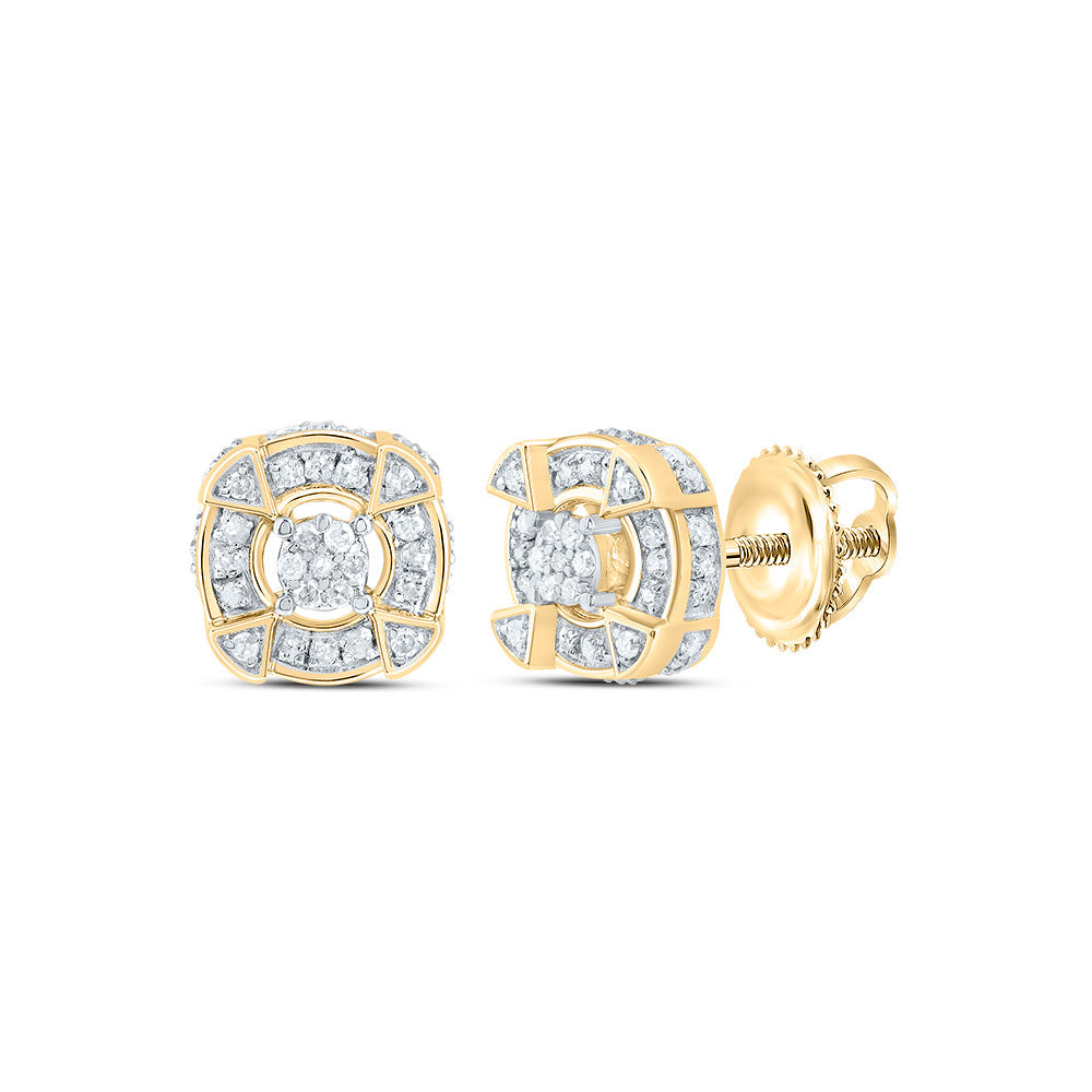 1/4CTW-DIA P1 ROUND MENS STUD EARRING Daisy Joyeria